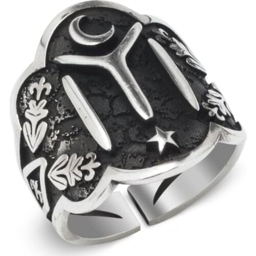Moon Star Kayi Length (Thumb Ring In Traditional) Model silver ring