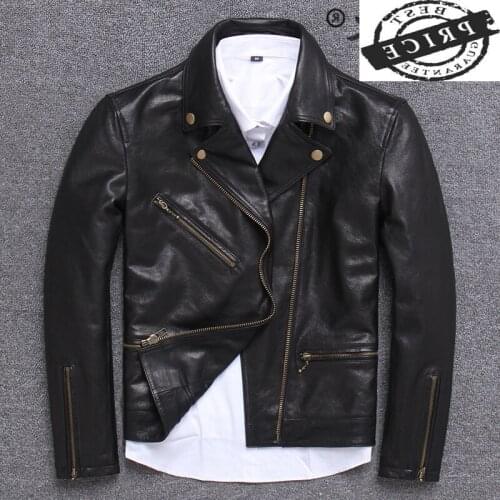 Sheepskin 100% Natural Coat Men Autumn Spring Clothes 2021 Streetwear Genuine Leather Jacket Man Moto Biker Real Leather Coat 1a