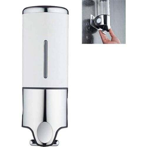 Wall Mounted Pumps Single Shampoo And Soap Dispenser Stainless Steel ABS Plastic Bottle Shower Home Hotel Bathroom Supplies