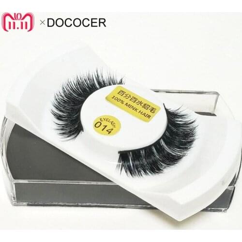 Natural Thick Mink False eyelashes Makeup Eye Lashes Extension Beauty Tools Fake Eyelashes 12 mm