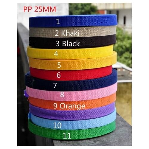 NEW 1" 5 Yard 2.5CM 11 Colorfull PP Band Nylon Strap Webbing Ribbon Tape For DIY Bags Handmade Accessories