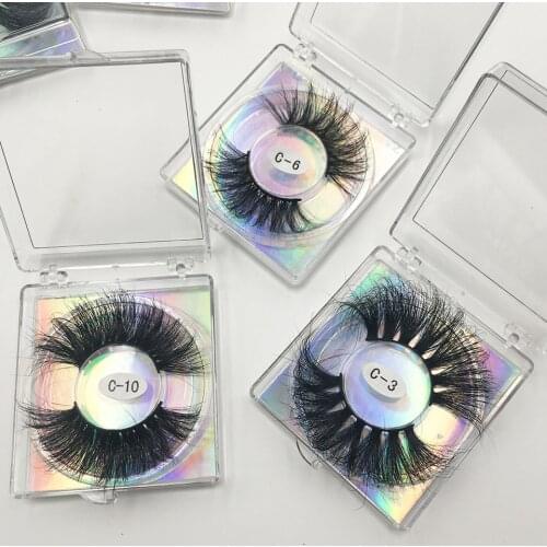 3D Mink Eyelashes Makeup Lashes With Packaging Boxes Case 20-25mm Eyelash Extension Lash Extension Supplies Maquillaje Eyelashes