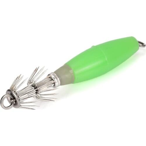 1Pcs Fishing Hook Lures Luminous Squid Cuttlefish Fishinghooks Metal Baits Hook Tackle Jig Night Fishing Tools