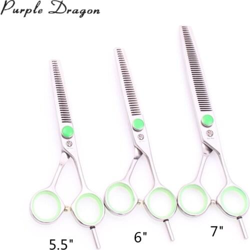 5.5" 6" 7" 440C Purple Dragon Dog Shears Professional Grooming Scissors Thinning Shears Pet Scissors Add Bag Dropshipping Z1121