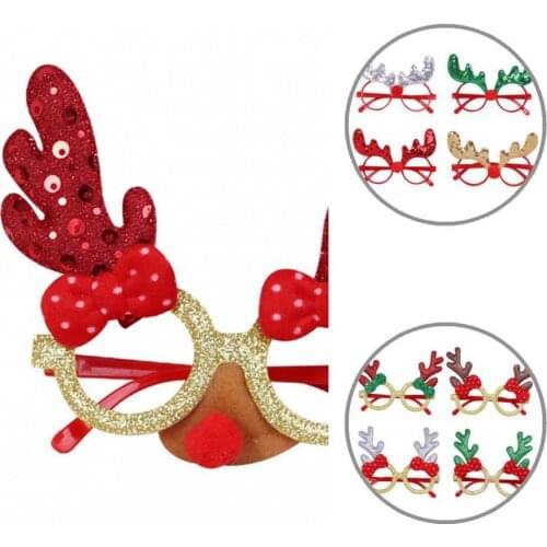 Adorable Attractive Antlers Decoration Christmas Eyeglasses for Teenager