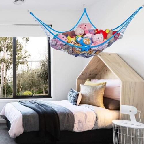 Hanging Toy Hammock Net Stuffed Jumbo Animals Organizer Storage Organizer New Kids Toys Kitchen wall-mounted Storage Boxes
