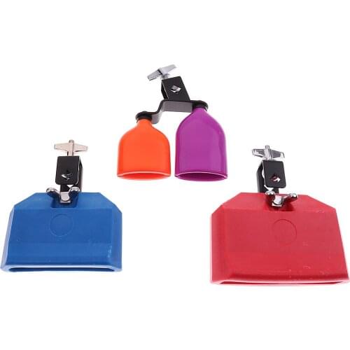 Durable Treble High Pitched Plastic Cowbell Drum Percussion Musical Accessory for Drum Players
