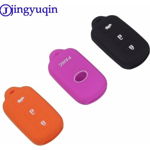 Jingyuqin Remote 4 Buttons Silicone Car-Styling Key Case Cover For Toyota Camry 2000-2005