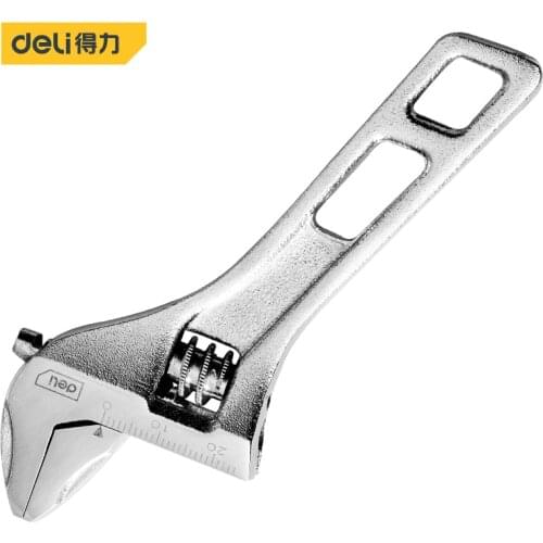 Deli Adjustable Wrench Multifunctional Mini Repair Spanner Nut Wrench Short Shank Large Openings Household Hand Repair Tools