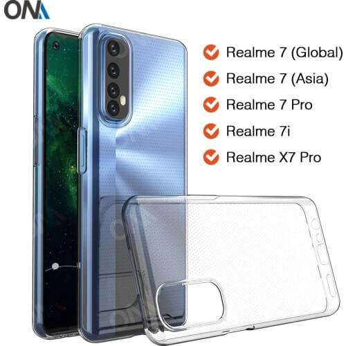 Case For Realme 7 / Pro / Global / Asia / 7i 5G TPU Silicone Clear Fitted Bumper Soft Case OPPO Realme X7 Pro Back Cover