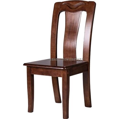Pure Solid Wood Dining Chair Modern Simple Hotel Restaurant Net Red Meeting Family Dining Chinese Log Back Chair