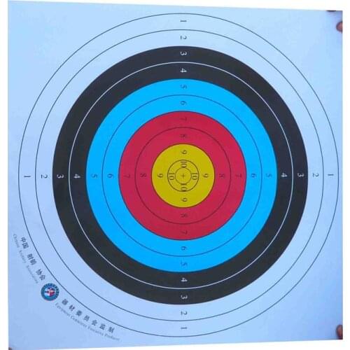 10PC Shooting Target 10 Rings Colorful Rainbow Archery Arrow Target Sheet For Competition Training Shooting and Hunting 60*60cm
