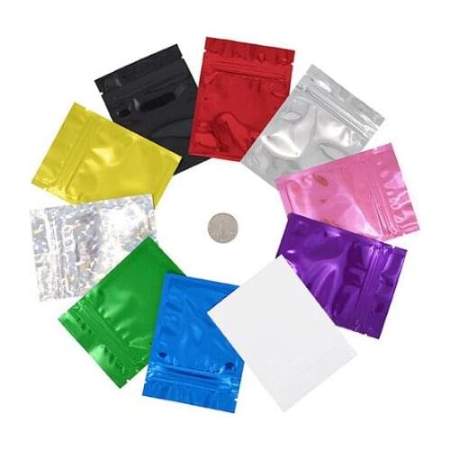 100 pcs 7.5x10cm Colored Zip lock Bags,Plastic Zip Bags,Food Storage Pouches bags Free Shipping