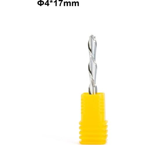 2pcs/lot SHK 4mmx17mm/22mm DOWN Cut Two Flutes left handed Spiral EndMill Milling Cutter CNC Bit Wood End Mill Woodworking Tools