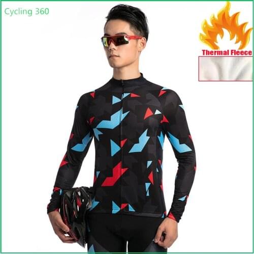 2018 Winter Cycling Clothing Long Maillot Ciclismo Hombre Cycling Jersey Bike Fitness Sportswear Mens Ropa Ciclismo W02 XS-3XL