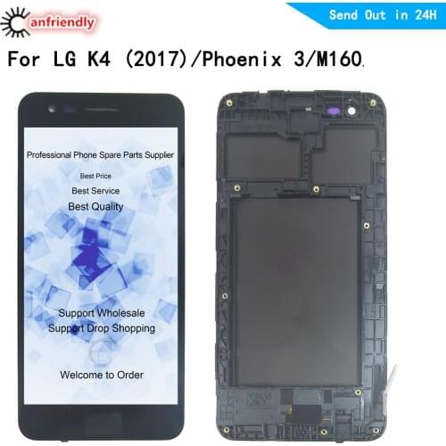 5.0" lcd For LG K4 2017 M160 M153 M151 Phoenix3 Fortune LCD Display+Touch Screen Digitizer with frame Assembly phone lcds screen