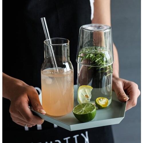 520+250ml Transparent Glass Water Cup Set Tea Juice Milk Glass Cup Coffee Mug Wine Glass Drink Cup Glass Drinkware Durable