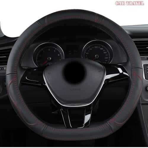 CAR TRAVEL Leather Car Steering Wheel Cover For GMC Sierra Yukon Terrain Acadia Savana Envoy Canyon 1500