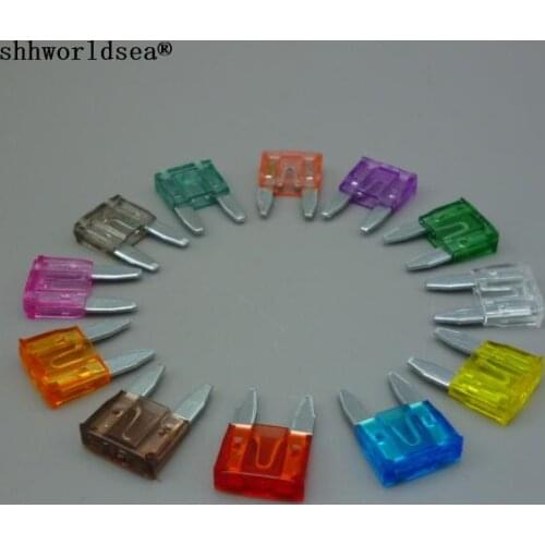 Shhworldsea 120PCS zinc blade auto fuse /ATC fuse,automotive mini fuse--mini 1A 2A 3A 5A 7.5A 10A 15A 20A 25A 30A 35A 40A