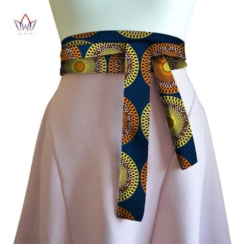 BRW 2021 African Print Obi Ankara Green Yellow Peplum Belt Button Skirts For Women Gift Handmade Statement Belt Accessory WYX30