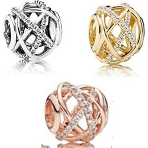 DIY Beads Sparking Galaxy Charm Fits Original Silver Bracelets For Woman Sterling Silver Jewelry Beads For Jewelry Making