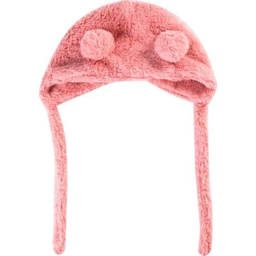 Baby hat Baby plush hat Warm winter cute hat Small ball 2 colours