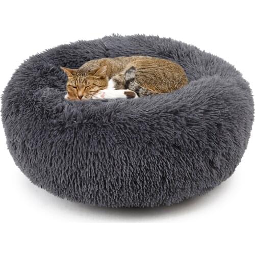 Round Dog Bed Washable Pet Cat House Dog Breathable Lounger Sofa for Small Medium Dogs Super Soft Plush Pads Products for Dogs