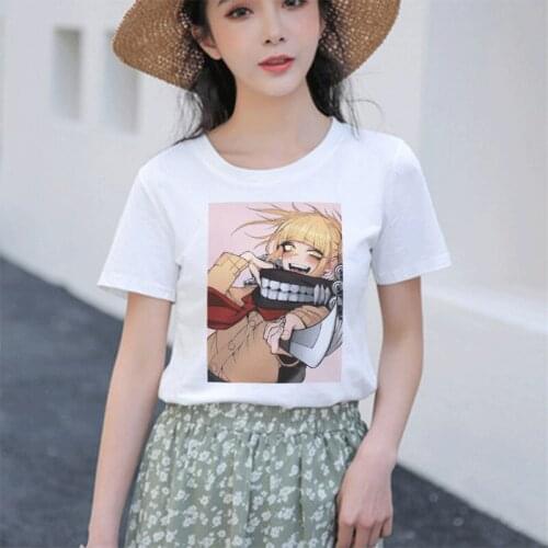Kawaii Cartoon T Shirt Women Harajuku Evil Streetwear Academia Anime T-shirt Evil Funny Tshirt Hentai Himiko Toga Top Women