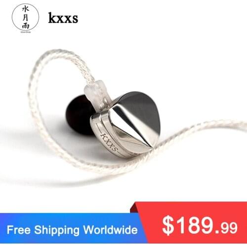 Moondrop KXXS latest fashion diamond zinc alloy dynamic earphone HIFI in-ear earplugs earplugs can be replaced cable headset