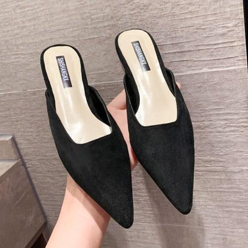 Luxury Women Mules Ladies Summer Chinese Slippers Women Shoes 2021 New Low Heels Flat Casual Shoes Woman Flip Flops