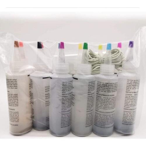 8 Bottles Kit Muti-Color Dyes Permanent Paint Textile Colorful DIY Kits Tie Dying For DIY Arts ClotheS Fabric Decorating Craft