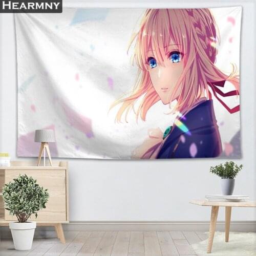 Custom Violet Evergarden Wall Tapestry Home Decorations Wall Hanging Forest Tapestries For Bedroom 130x150CM,140x250CM
