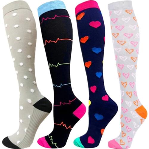 Men Women Antifatigue Compression Socks Flight Travel Stocking 15-30 MmHg Fit For Nurses, Pregnancy, Varicose Veins Relief Socks