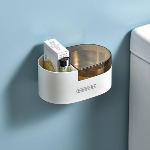 Wall Mounted Ashtray Portable Cute Ashtray Home Cigar Smoking Ash Tray For Bathroom Toilet Smoking Area Home Decoration