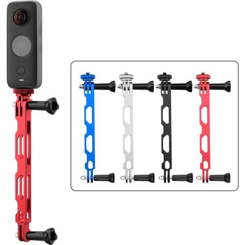 For Insta360 One X X2 Aluminium Alloy Selfie Extension Arm Lengthened Rod Helmet Mount Adapter Panoramic Camera Accessories