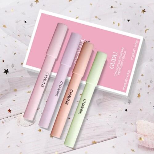 1/4PCs Portable Solid Perfume Easy To Carry Lasting Fresh Light Fragrance Stay Long Fragrance Portable Solid Stick Perfume