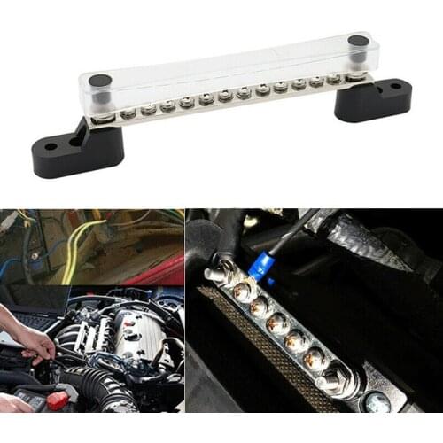 12 Point Bus bar 100amp busbar Junction for Car Boat Marine Power Distribution Terminal Block