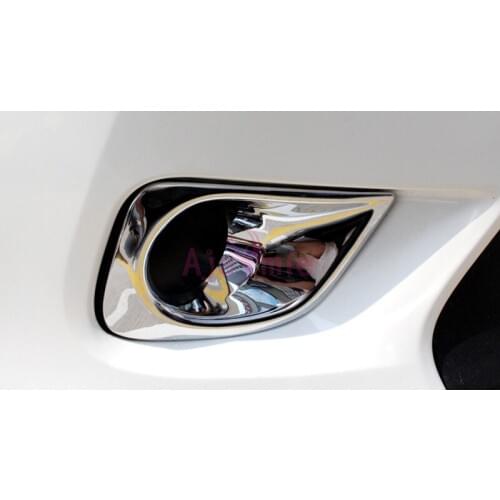 2014-2015 Chrome Car Styling Front Fog Lamp Cover Light Overlay Trim Panel Garnish For Toyota Vios FS Accessories
