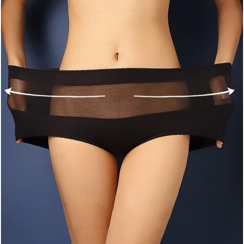 2021 style push up ladies cotton high waist hip-lift sexy panties high-elasticity plus size mesh lace triangular underwear women