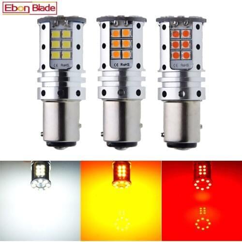 2X Canbus LED Car Lights 1157 BAY15D 3030 SMD White Red Amber Yellow P21/5W Auto Tail Brake Stop Parking Light DRL Bulb Lamp 12V