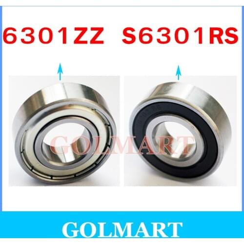 3pcs/lot metal shielded 6301ZZ steel ball bearing 12x37x12mm 6301-2Z bearing 12mm 12*37*12mm 6301Z S6301RS stainles ball bearing