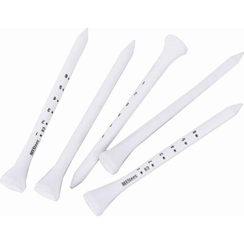 50PCS Professional Golf Tees 83mm White Golf Wood Tee Scale Golf Tees