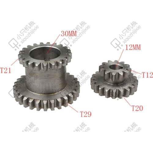Free shipping CJ0618 2 pcs / set Teeth T29xT21 T20xT12 Dual Dears Metal Lathe Gears For Sale