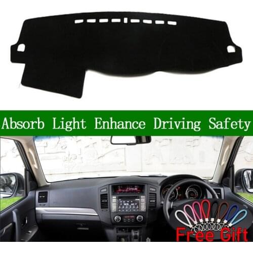 For Mitsubishi Pajero Montero 2007 2008 2009 2010 2011-2019 Right Hand Dashboard Cover Car Sticker Dash Mat Interior Accessories