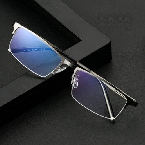 Men Half Rim Glasses Frame High Grade Titanium Alloy Frames Business Leisure Optical Prescription Glasses Frame Light A1518
