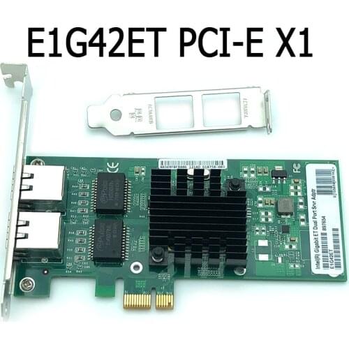 E1G42ET PCI-E X1 Gigabit server RJ45 forintel 82576 EB Port Ethernet 10/100/1000 Mbps Gigabit server network card