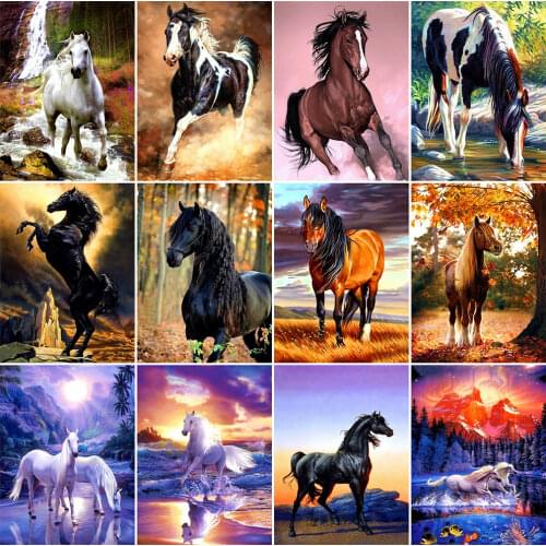 Evershine Diamond Painting Horse Mosaic Art Diamond Embroidery Animal DIY Picture Of Rhinestones Cross Stitch Wall Decor