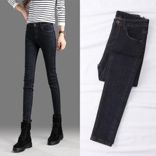 Ff8111 2019 new autumn winter women fashion casual Denim Pants high waisted jeans ripped jeans for women