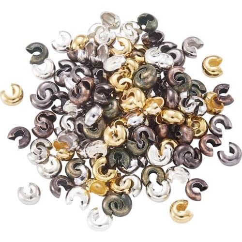 3mm 4mm 5mm 500pcs Round Covers Crimp End Beads Stopper Spacer Bead for DIY Jewelry Making
