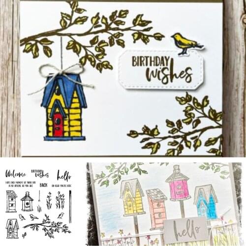 House Bird METAL Cutting Dies Clear Stamps Scrapbooking New Make Photo Album Card DIY Paper Embossing Craft Supplies 2021 NEW